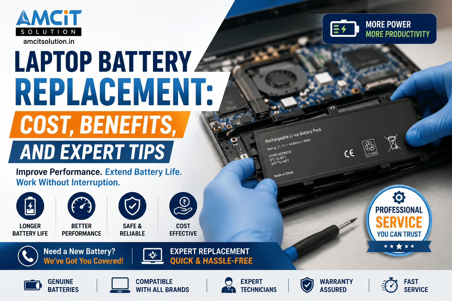 Laptop battery replacement