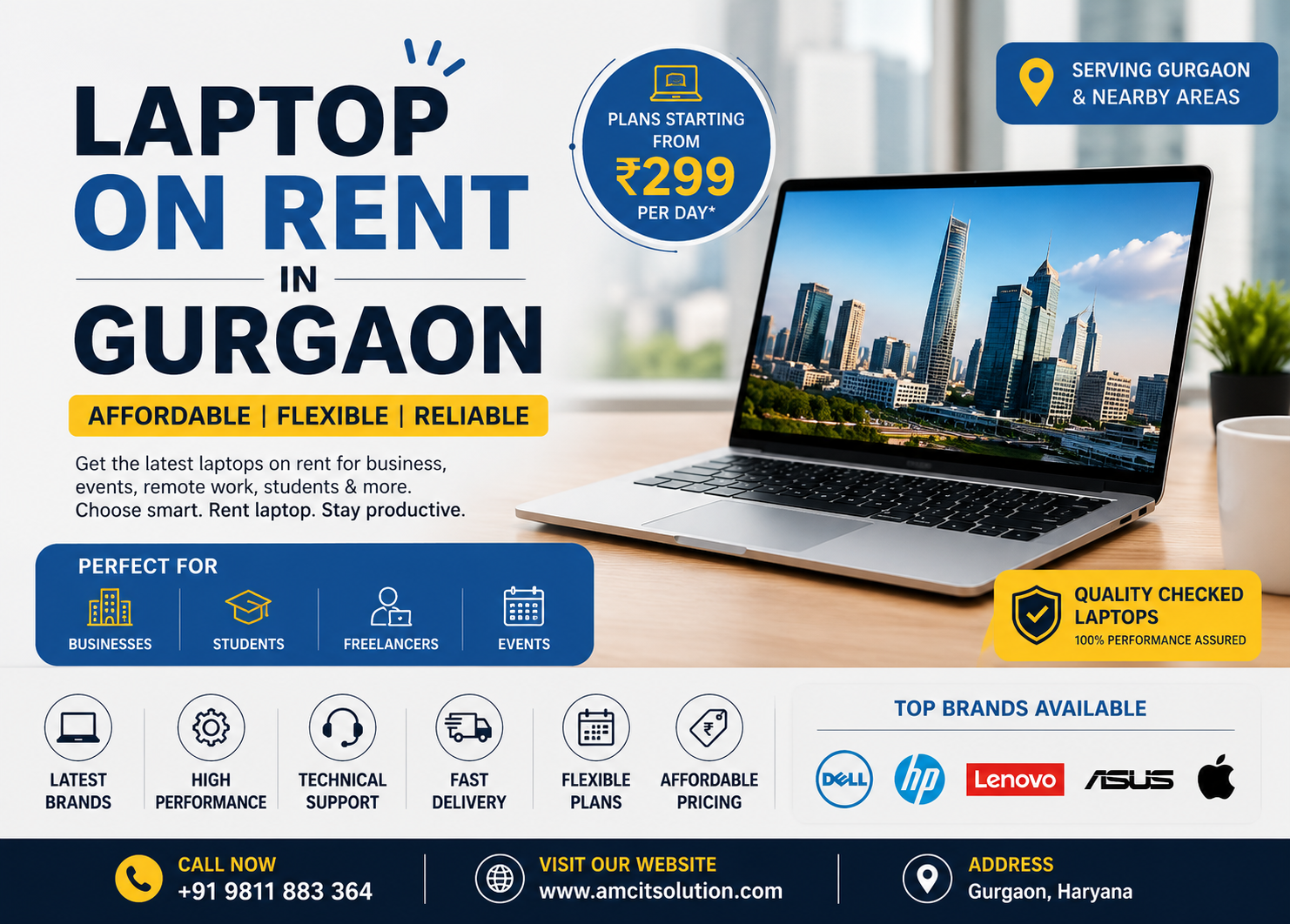 Laptop on Rent in Gurgaon