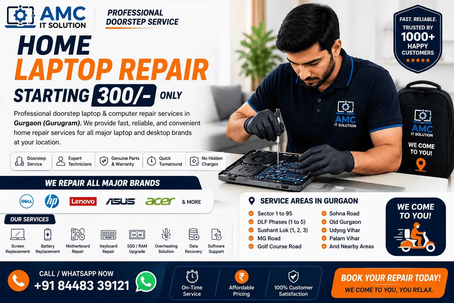 Home laptop repair service – professional doorstep laptop repair
