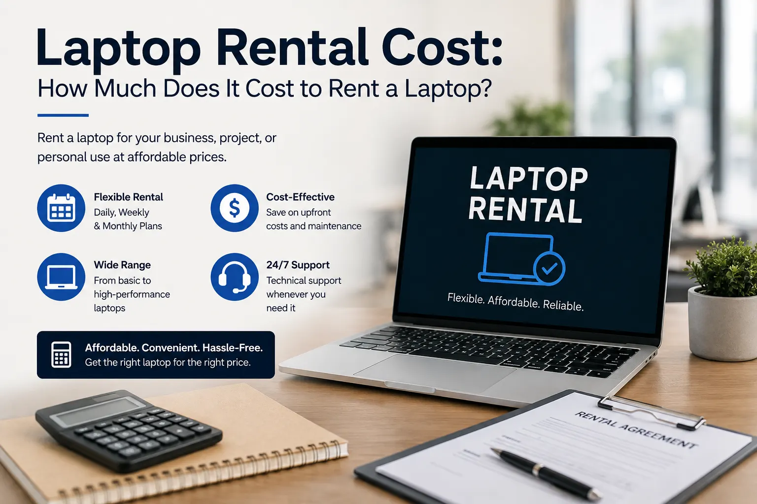 Laptop rental cost and pricing options